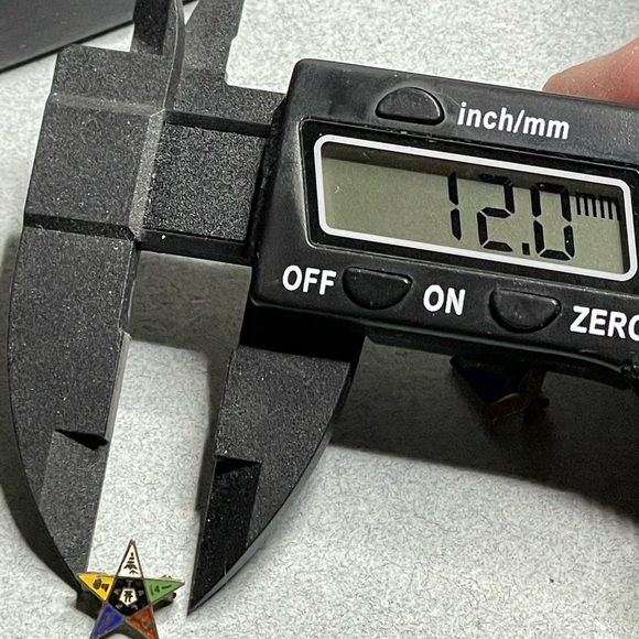 Vintage Sterling Enamel MASONIC ORDER OF EASTERN STAR ENAMEL Pin - Picture 5 of 6